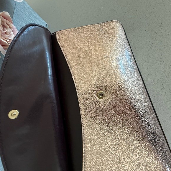 Coach metallic glitter flap clutch like new - Picture 10 of 14